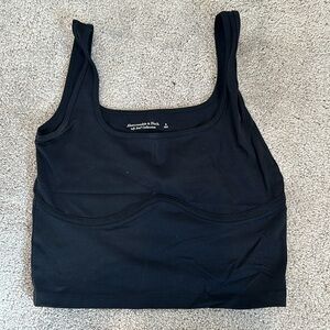 ABERCROMBIE & FITCH - Corset Crop Tank - Black - S
